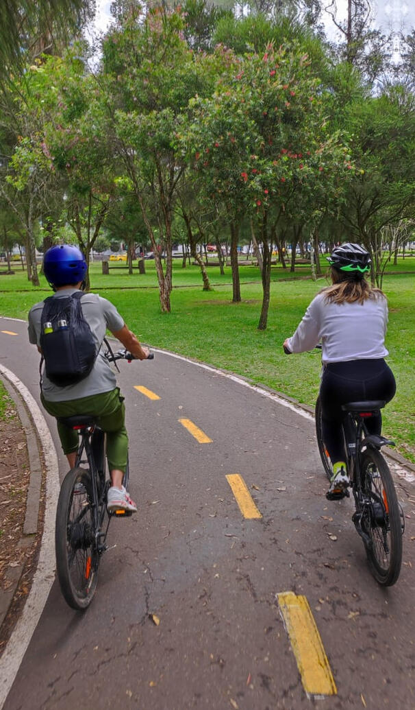Riding through La Carolina Park